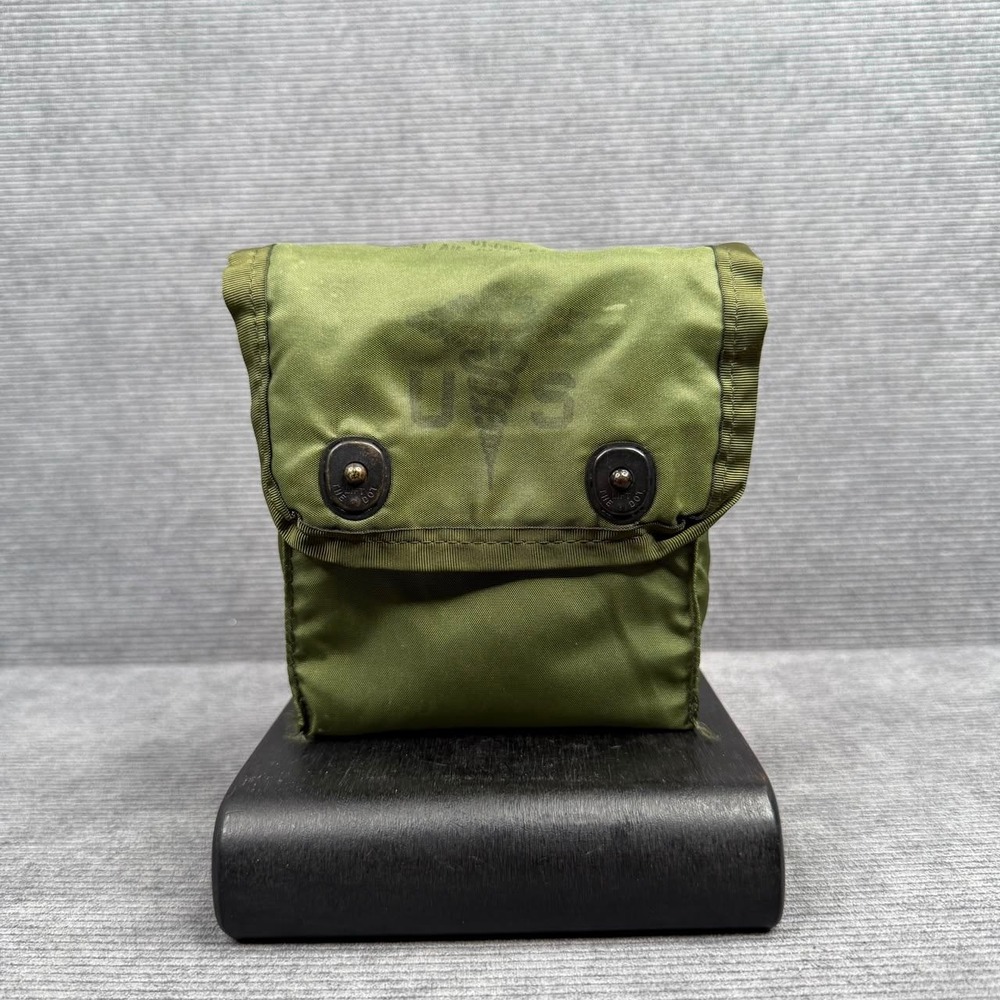 Vintage‎ US Military Individual First Aid Kit IFAK OD Green Nylon Pouch